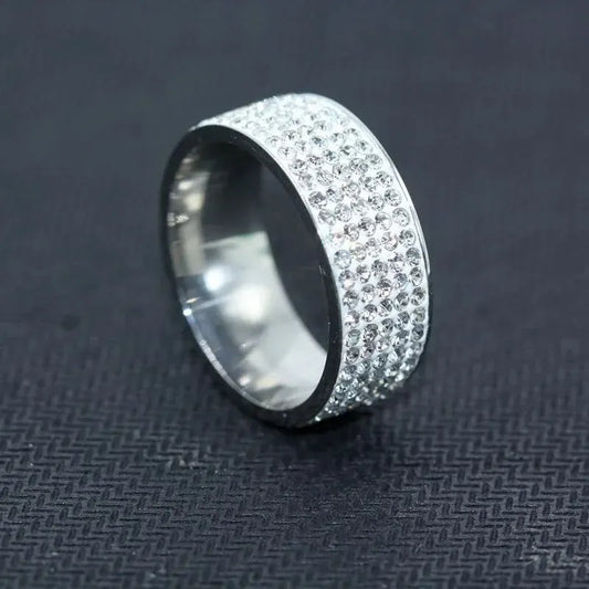 Women’s Full Pave Crystal Zircon Wedding Ring