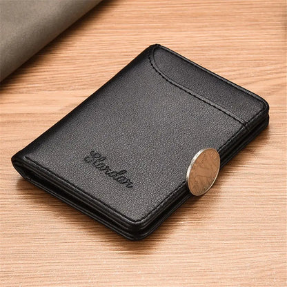 Men's Short PU Leather Wallet