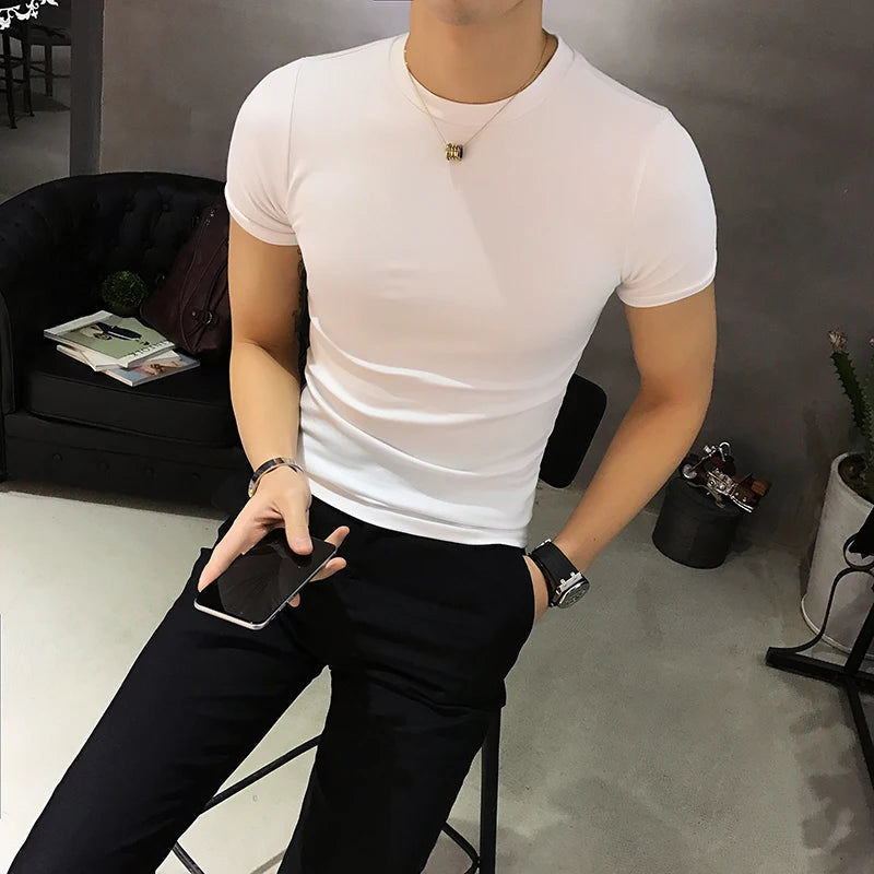 Short Sleeve Men's T-Shirts - Slim Fit Casual Tee Shirt