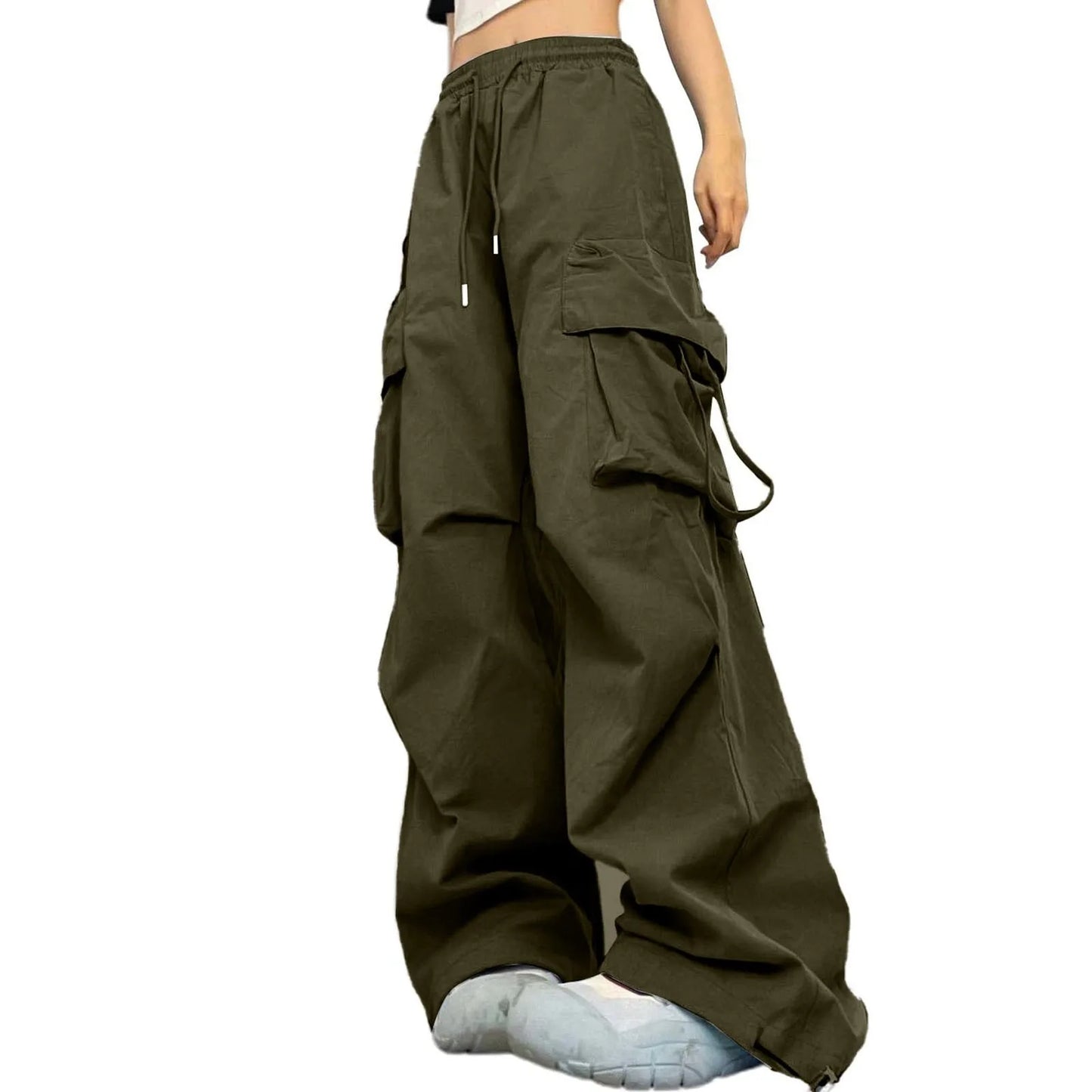 Women's Multi-Pocket Wide Leg Cargo Pants