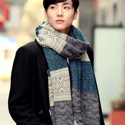 Men's Knitted Wool Winter Scarf