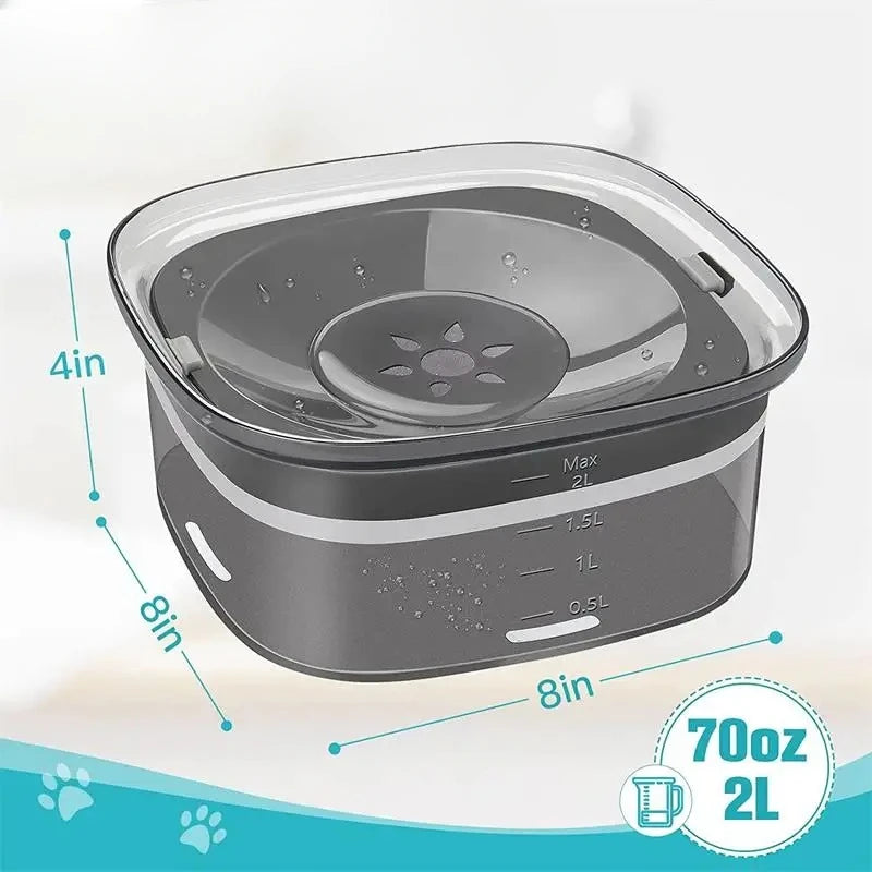 Pet Water Bowl - Transparent Large Capacity 2L Pet Water Dispenser