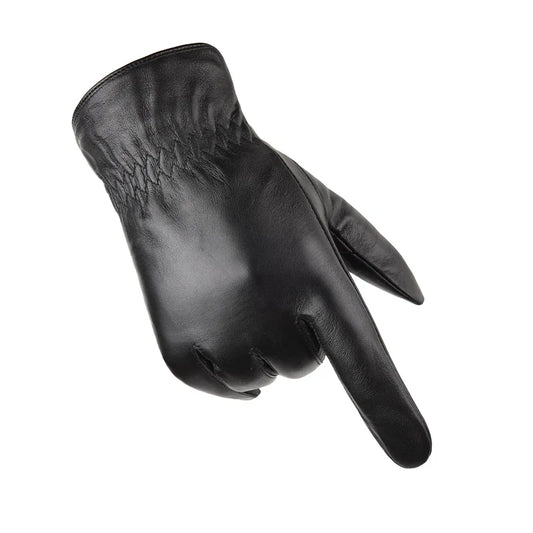 BISON Denim Sheepskin Leather Winter Gloves
