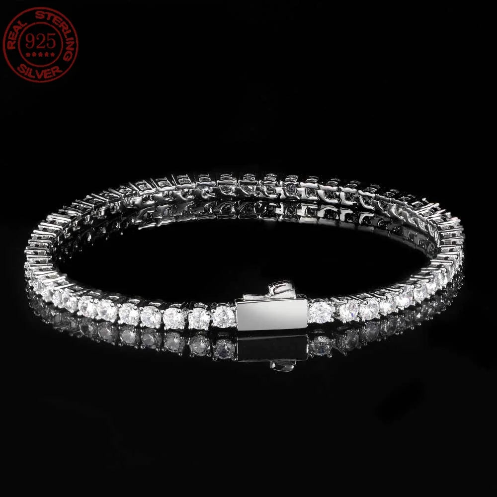 Bracelet chaîne tennis coloré en zircon cubique pour femme – Bracelet jonc orné de cristaux et de zircon.
