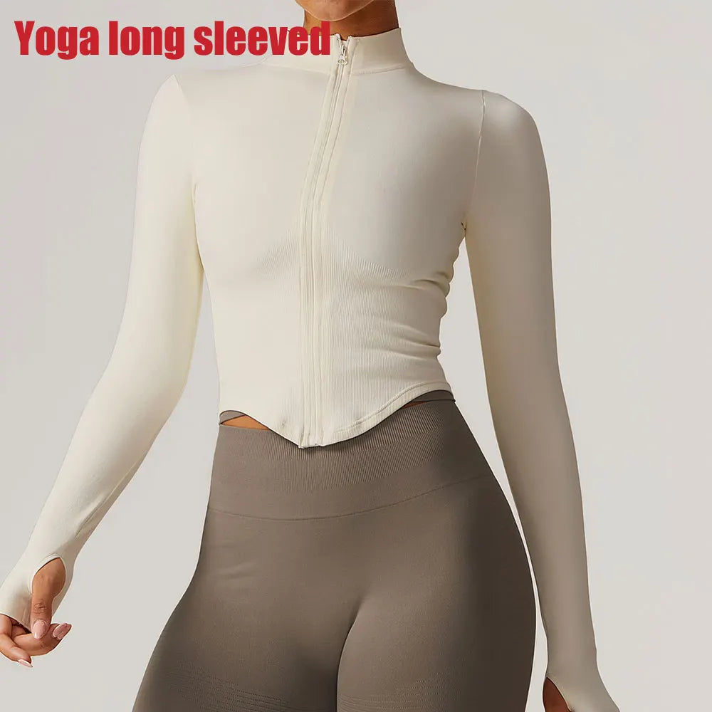 Veste de sport moulante respirante à séchage rapide pour la course, le yoga et la salle de sport