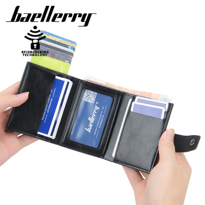 RFID Men's Slim PU Leather Card Wallet
