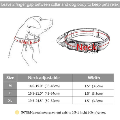 Tactical Police Dog Collar - Adjustable Military Dog Collar