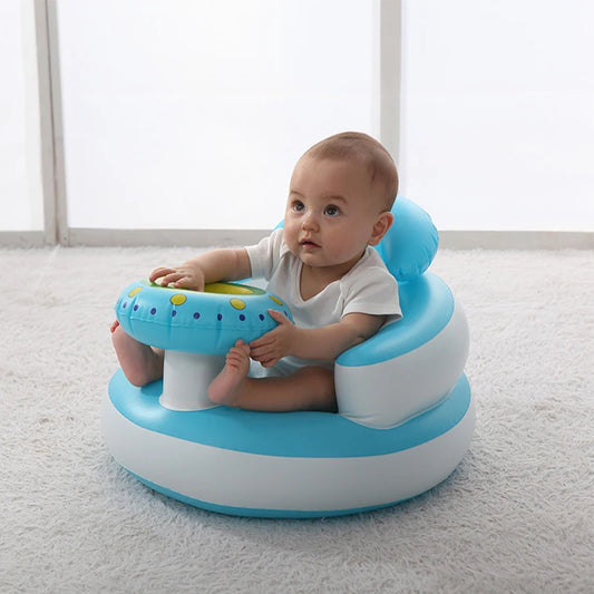 Infant Shining Baby Inflatable Sofa - Children Puff Portable Bath Chairs