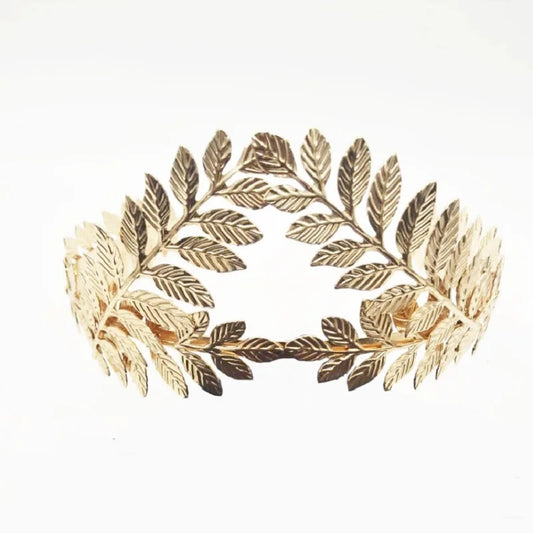 Couronne de ruban de femmes de mariage de style feuille