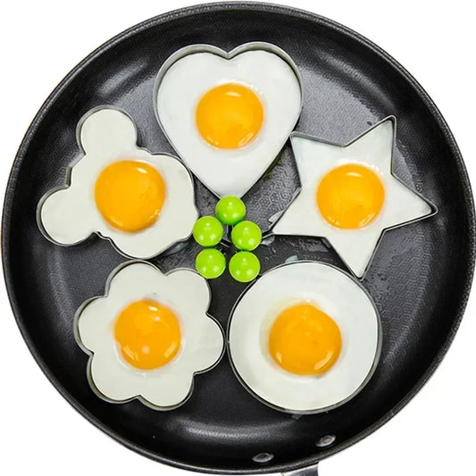 Stainless Steel Heart‑Shaped Egg & Omelette Mold Ring – Non‑Stick Fried Egg & Pancake Maker