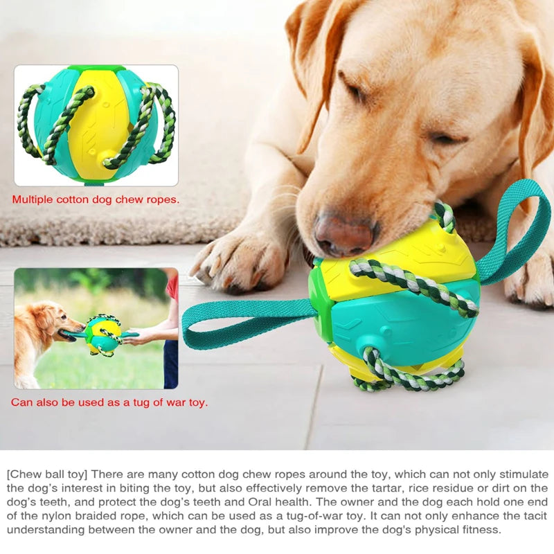 Dog Toys Agility Ball with Chew Ropes - Pet Dogs Toys