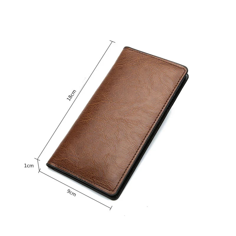 Men's Long Ultra-thin Soft Leather Wallet