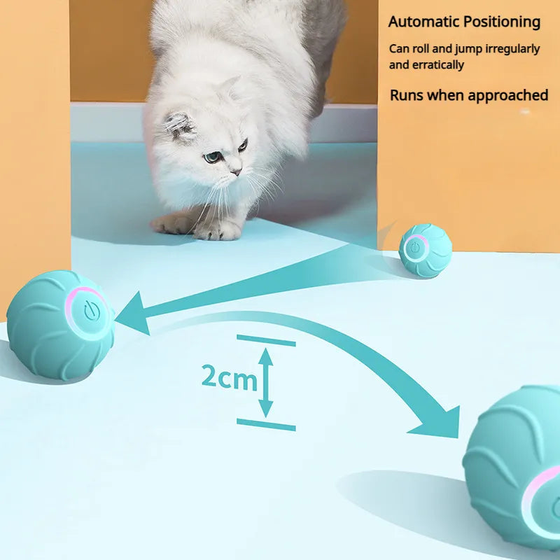 Smart Rolling Ball Toy For Pet Cat - Automatic Bouncing Ball For Kittens