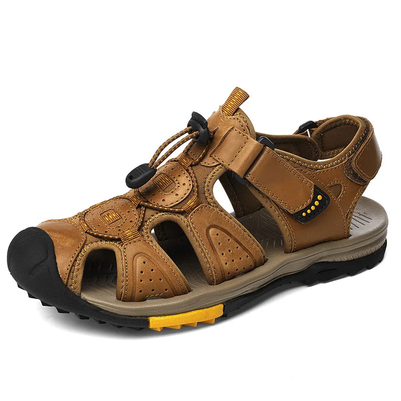 Herren Sommer Outdoor Leder Strand Römer Sandalen