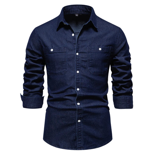 denim shirt, denim shirt men, jeans shirt, shirts for men, long sleeve denim shirts, slim fit shirts, casual shirts for men
