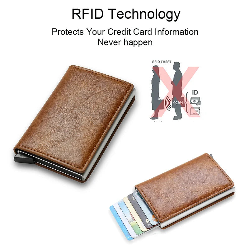 RFID Blocking PU Leather Men's Wallet