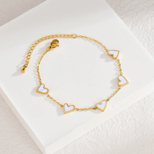 Koreanisches Armband mit Strass-Blumen-Charm