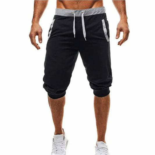 Men's Summer Zipper Running Capri Shorts
