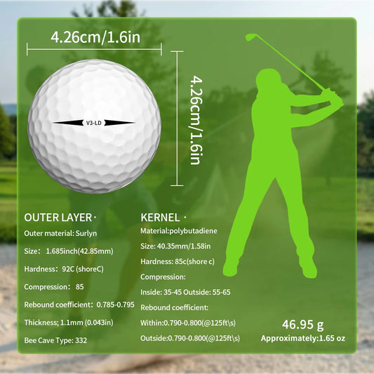 3-Layer Hardness Durable Golf Balls