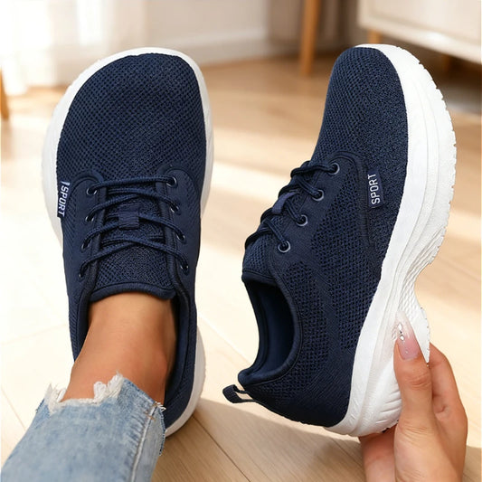 Women’s Breathable Running & Tennis Shoes – Comfortable Fitness Sneakers with Thick Sole