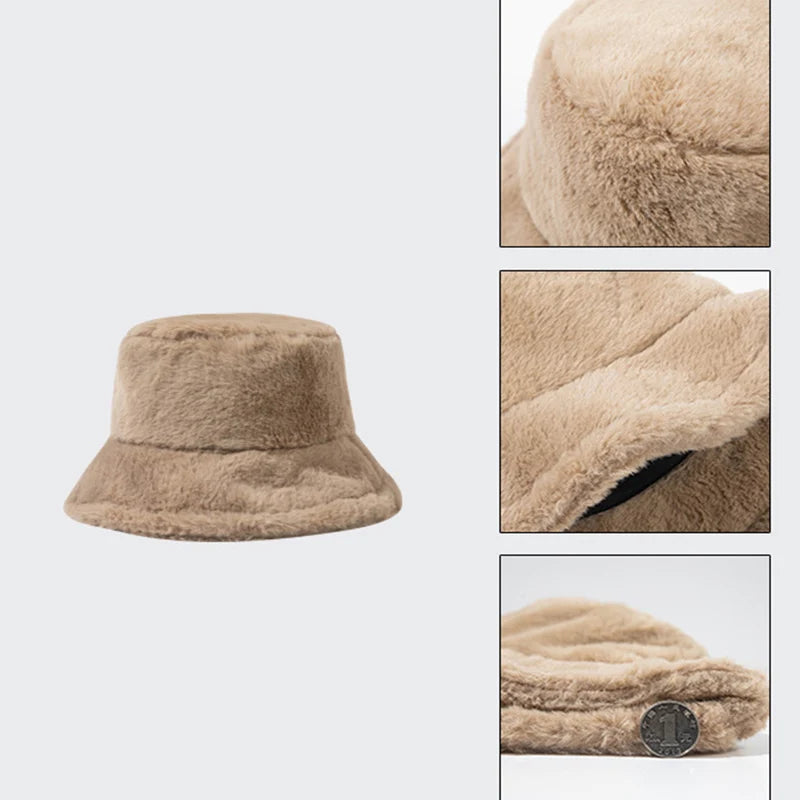 Winter fake Rabbit Fur Colorfull Hat for Women