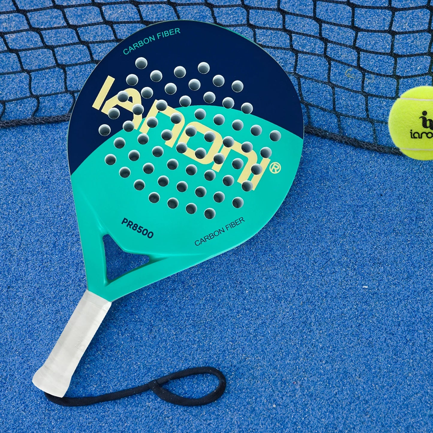 Unisex Carbon Fiber Padel Racket Tennis Soft EVA Foam Core – Round Shape Lightweight Padel Racquet