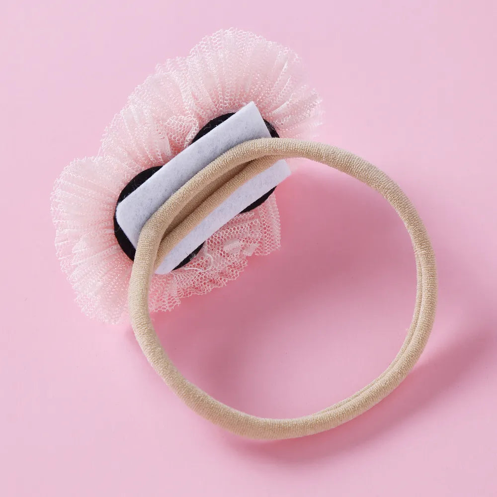 3Pcs/Set Soft Gauze Flower Hairband For Baby Girls