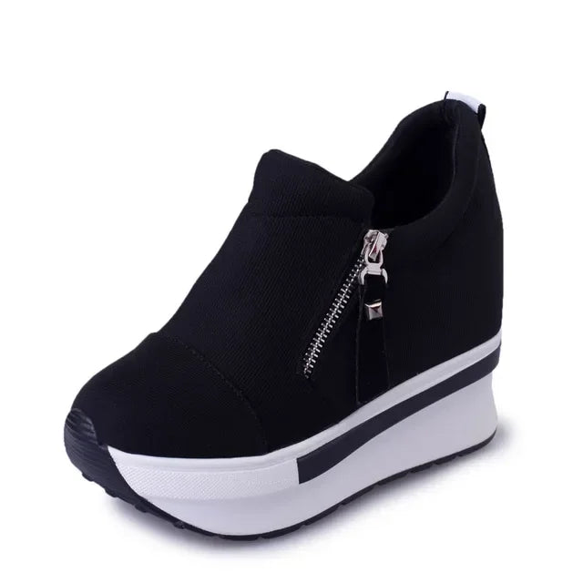 Women's Comfortable Hidden Heel Platform Wedge Sneakers