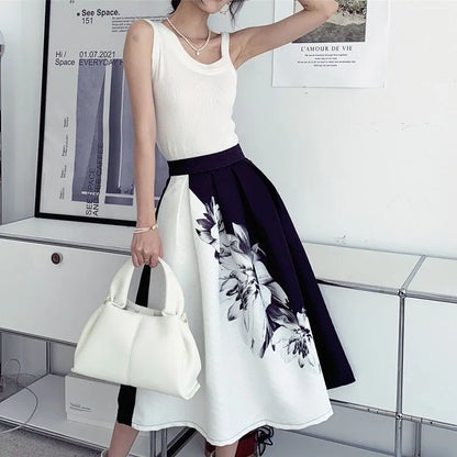 Women's High Printing Tutu A-line Skirt