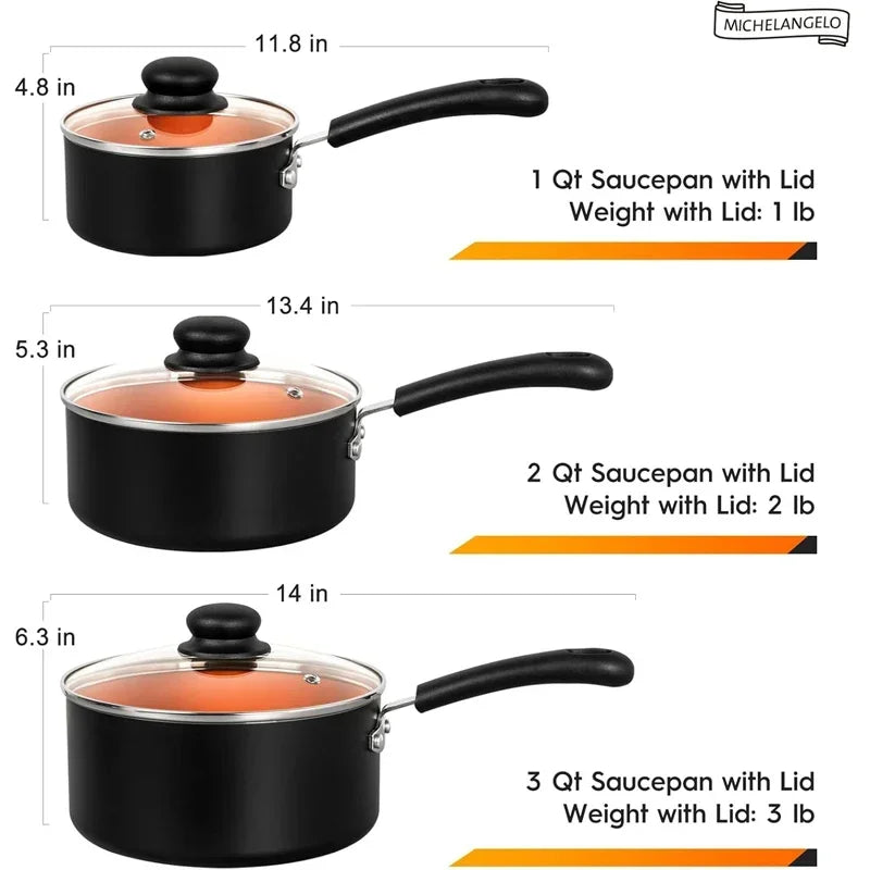 Multifunction Non-stick Saucepan Ceramic Coating Kitchenware Set
