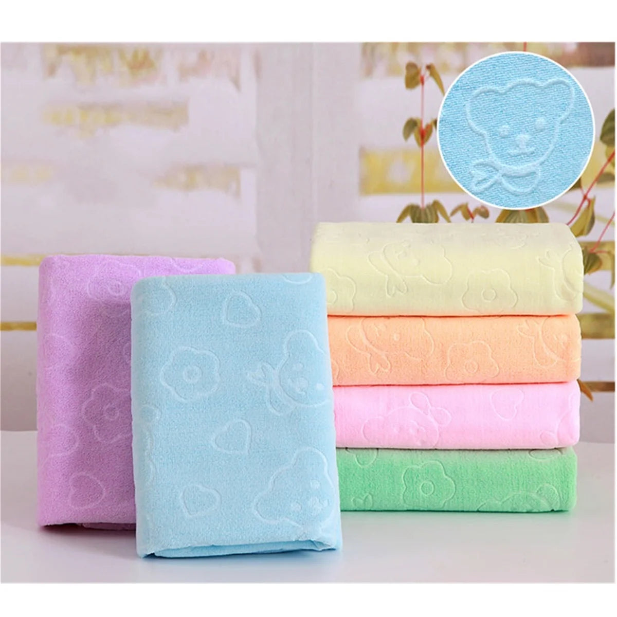 Baby Kids Bath Microfiber High Absorbent Towel Blanket