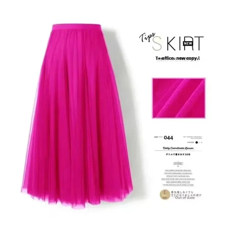 Women's Fairy Large Wave Pleated A-Line Skirt