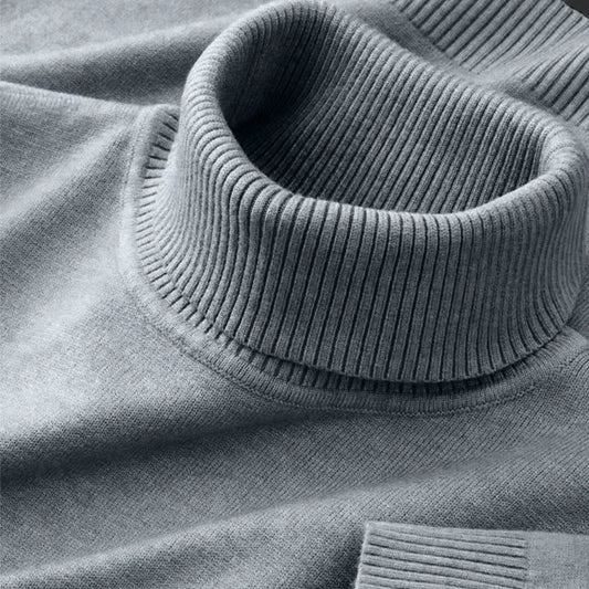 Women's Solid Color Knitted Winter Turtleneck Sweater