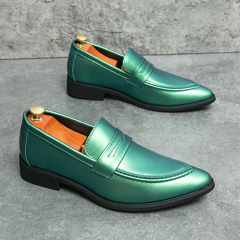 Mocassins à pampilles en cuir pour hommes