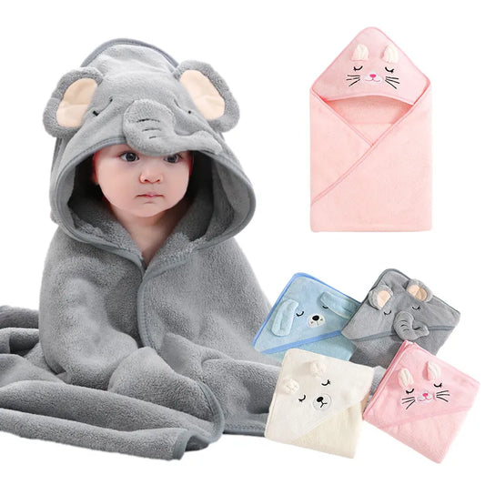 Cozy Cartoon Hooded Baby Towels