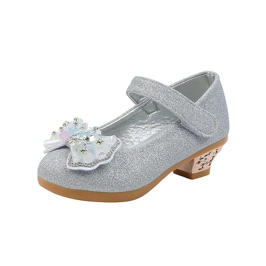 Autumn Rose Embroidery Thick Soled Leather Casual Shoes