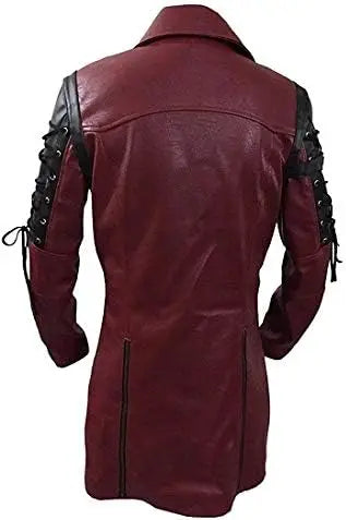 Veste de motard en cuir PU noir pour homme