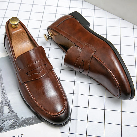 Comfortable Leather Tassel Loafers for Men