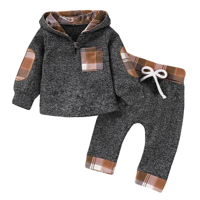 Newborn Baby Boys Clothes Casual Hoodie Long Sleeve Top +Pants