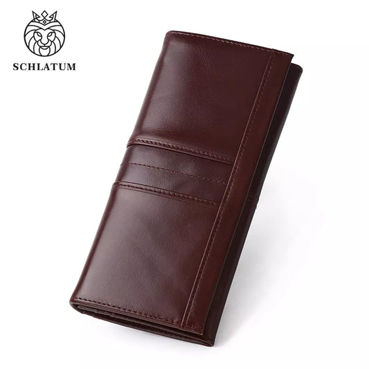Leather Long Multifunction Card Holder Wallet for Women