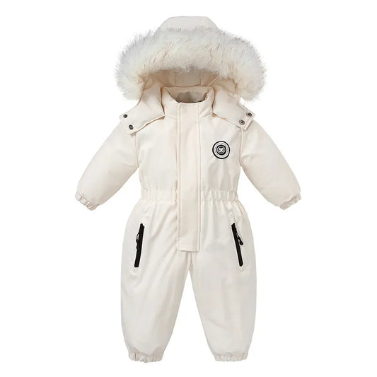 Cozy Winter Hooded Waterproof Jumpsuit for Babies