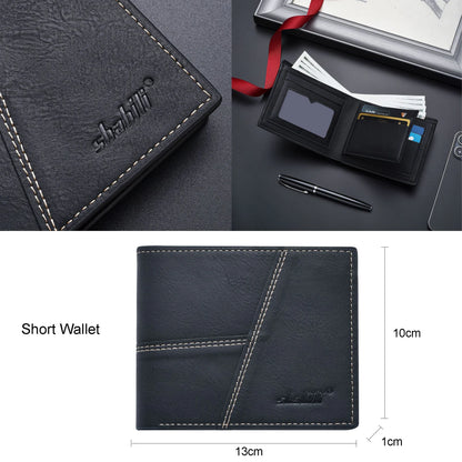 Men's Long Leather Wallet with Zipper