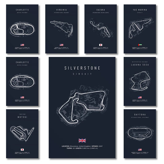 Monaco F1 Canvas Wall Art Nordic Aesthetic