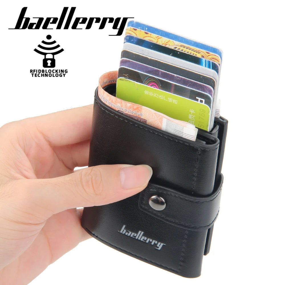 RFID Men's Slim PU Leather Card Wallet