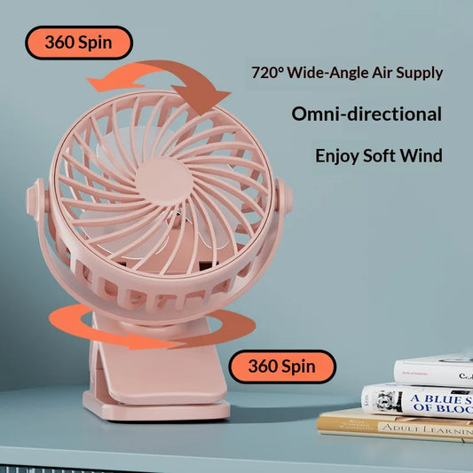 Outdoor Camping Rechargeable Clip Fan