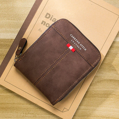 New Men's stylish Retro Zip Wallet