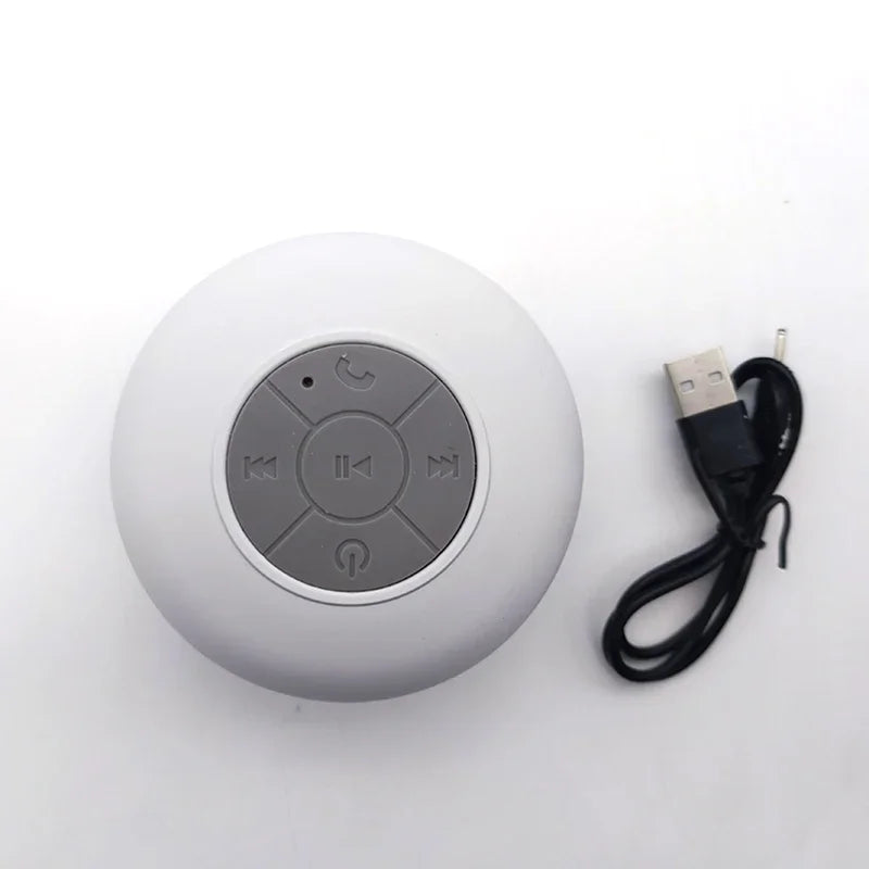 Enceinte de douche Bluetooth étanche avec lumières LED colorées