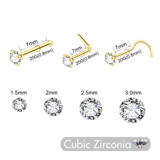 Kleine Nasenringe aus Edelstahl