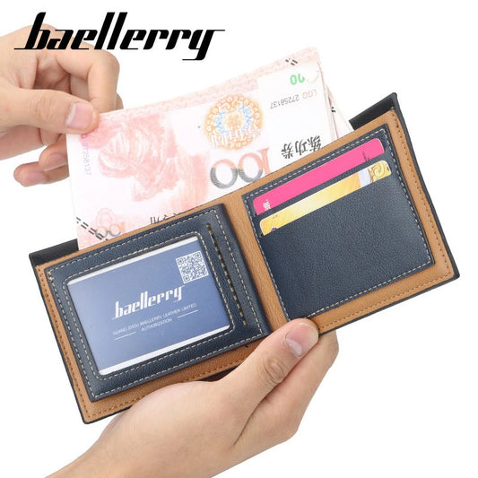 Men’s Slim Front Pocket RFID Blocking Wallet – Compact PU Leather Minimalist Wallet
