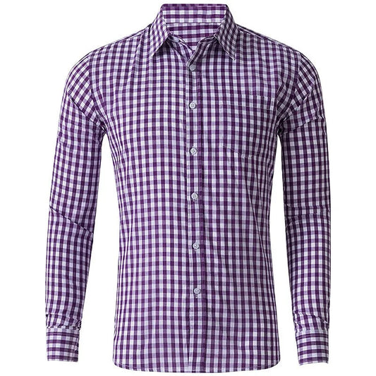 Men's Long Sleeve 3D Printed Blank Collar Shirts